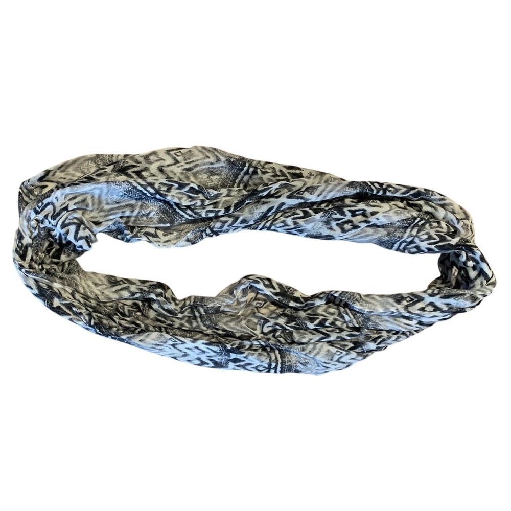 Black Gray Print Scarf Lightweight Stylish‎ Fashion Accessory